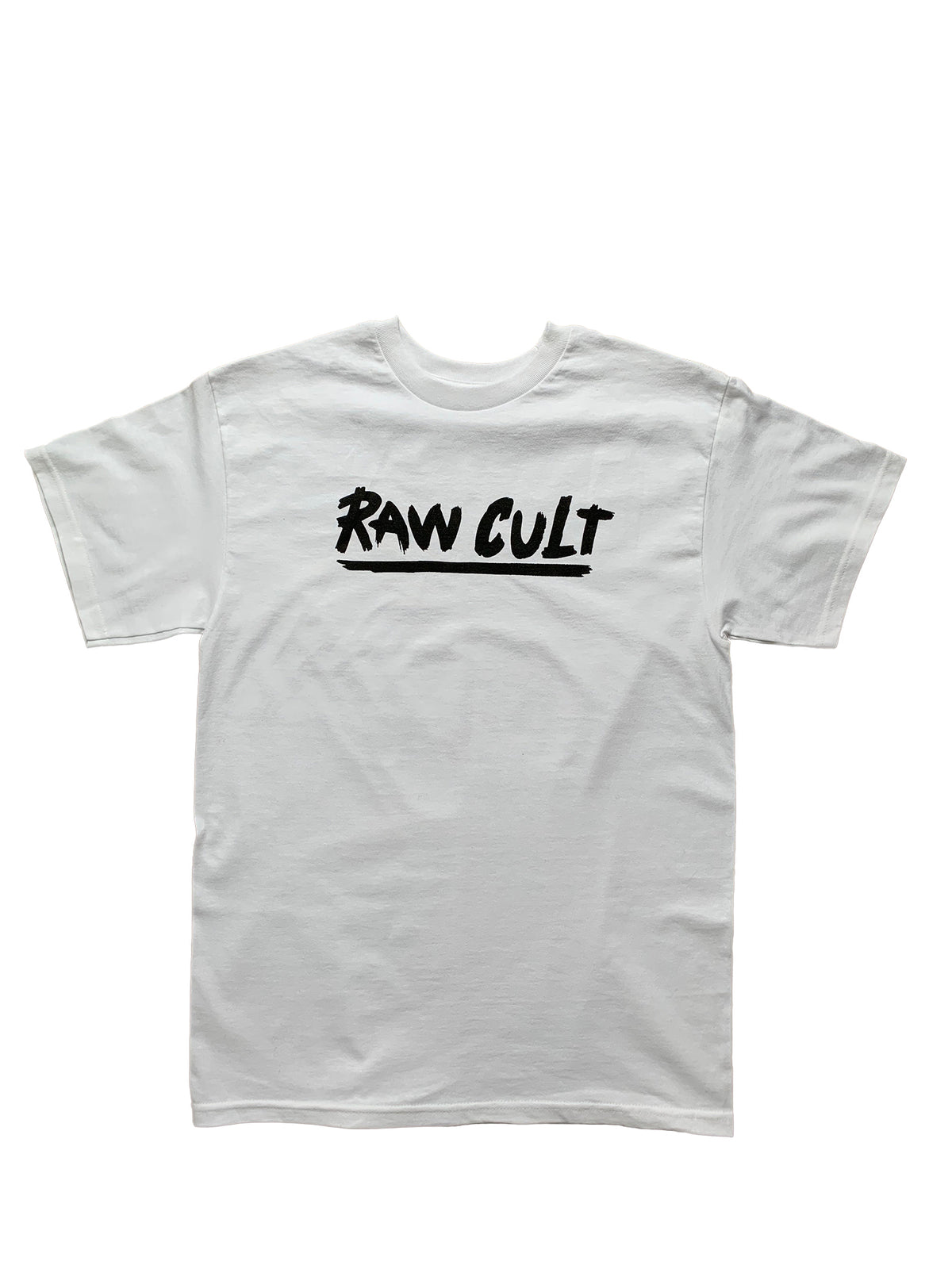 Black logo white t-shirt