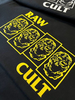 RAW CULT | T-shirt drapeau CULT - Jaune sur noir