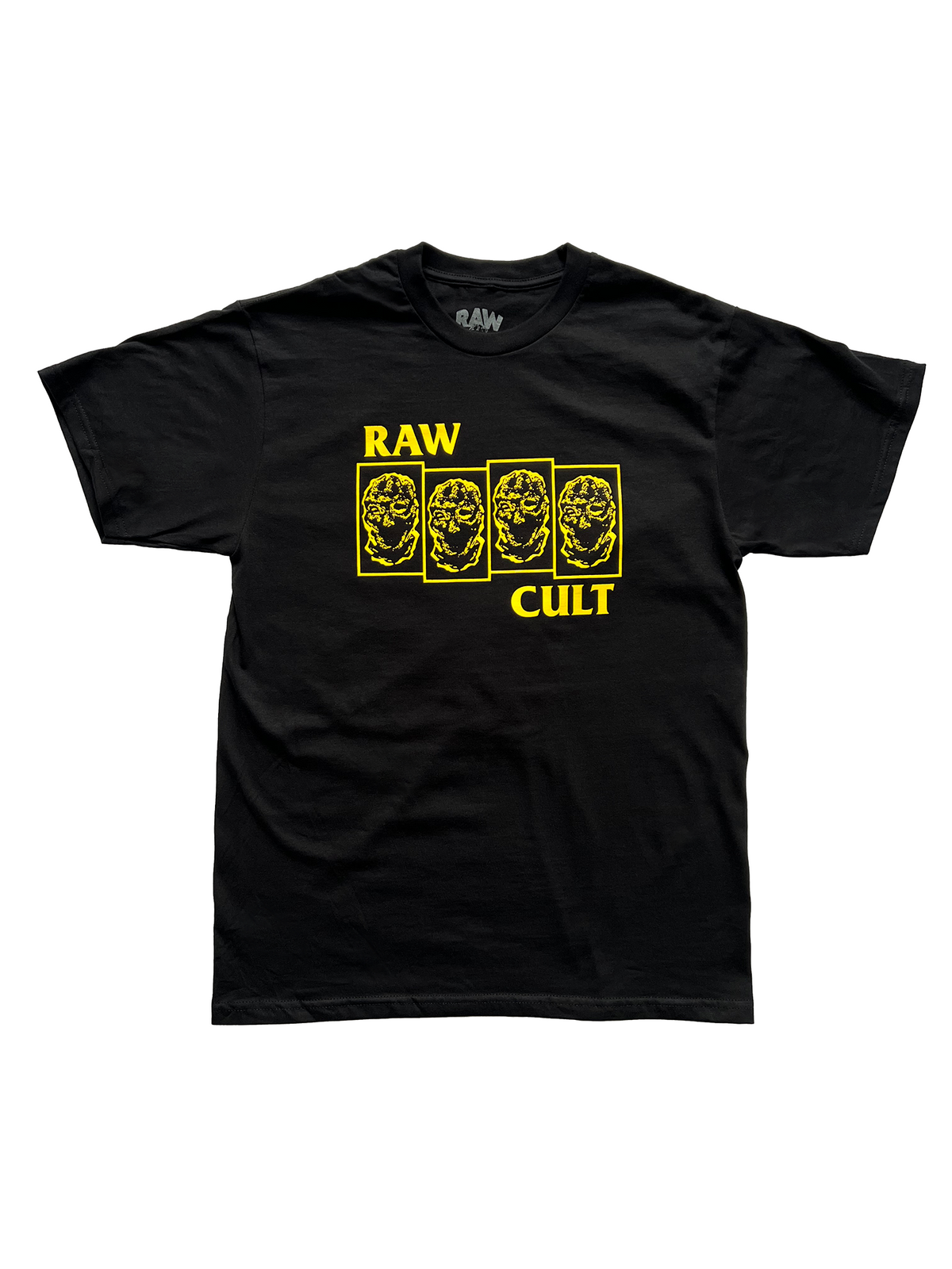 RAW CULT | CULT Flag T-Shirt - Yellow on Black