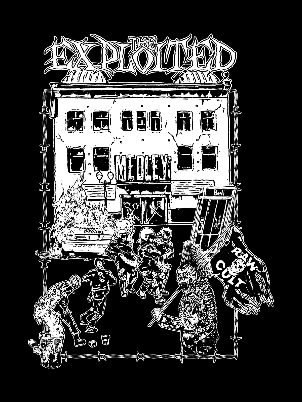 RAW CULT x THE EXPLOITED | Camiseta negra 