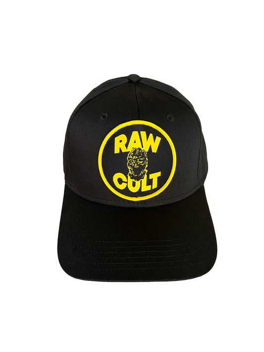 RAW CULT | Gorra con parche de Mask CULT - Negra 