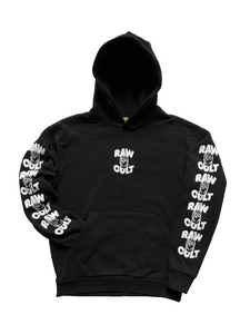 RAW CULT | Mask CULT Hoodie - White on Black