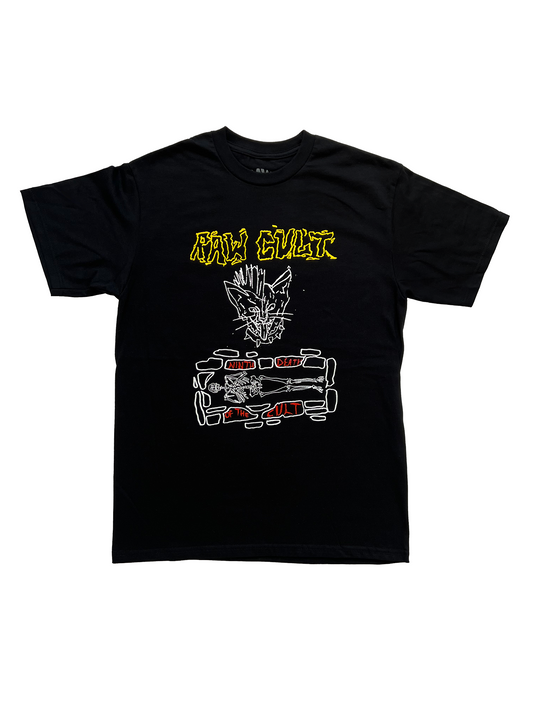 RAW CULT | Camiseta "La Novena Muerte del Culto" - Negra