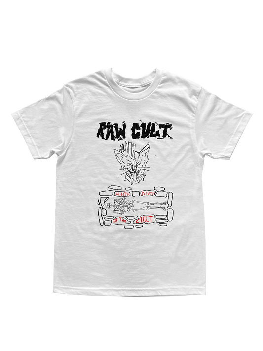 RAW CULT | Camiseta "La Novena Muerte del Culto" - Blanca