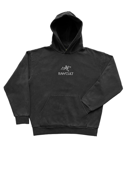 Sudadera con capucha RAW CULT | Remains Heavyweight - Negro Pigmento