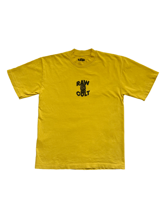 RAW CULT | Mask CULT Logo T-Shirt - Canary Yellow