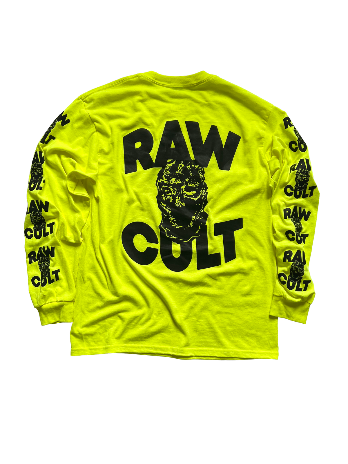 RAW CULT | Mask CULT Longsleeve - Fluorescent Yellow