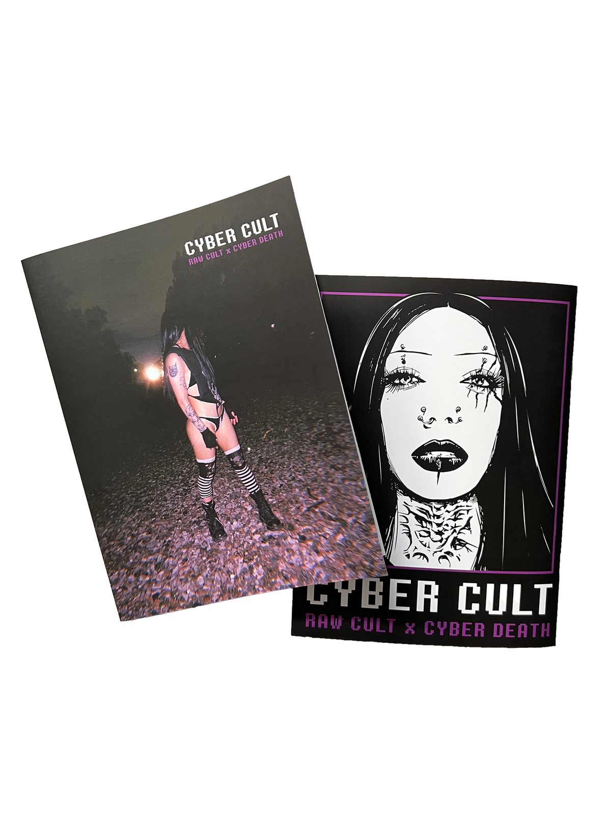 RAW CULT | Ensemble sweat à capuche/zine CYBER CULT