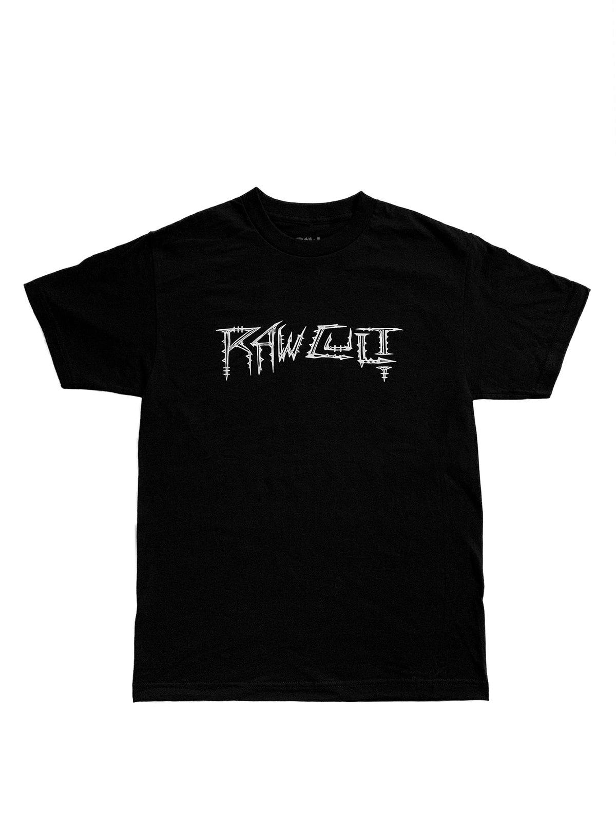 RAW CULT | Camiseta con el logotipo terrestre de RAW CULT (negra) | Ilustración de Away