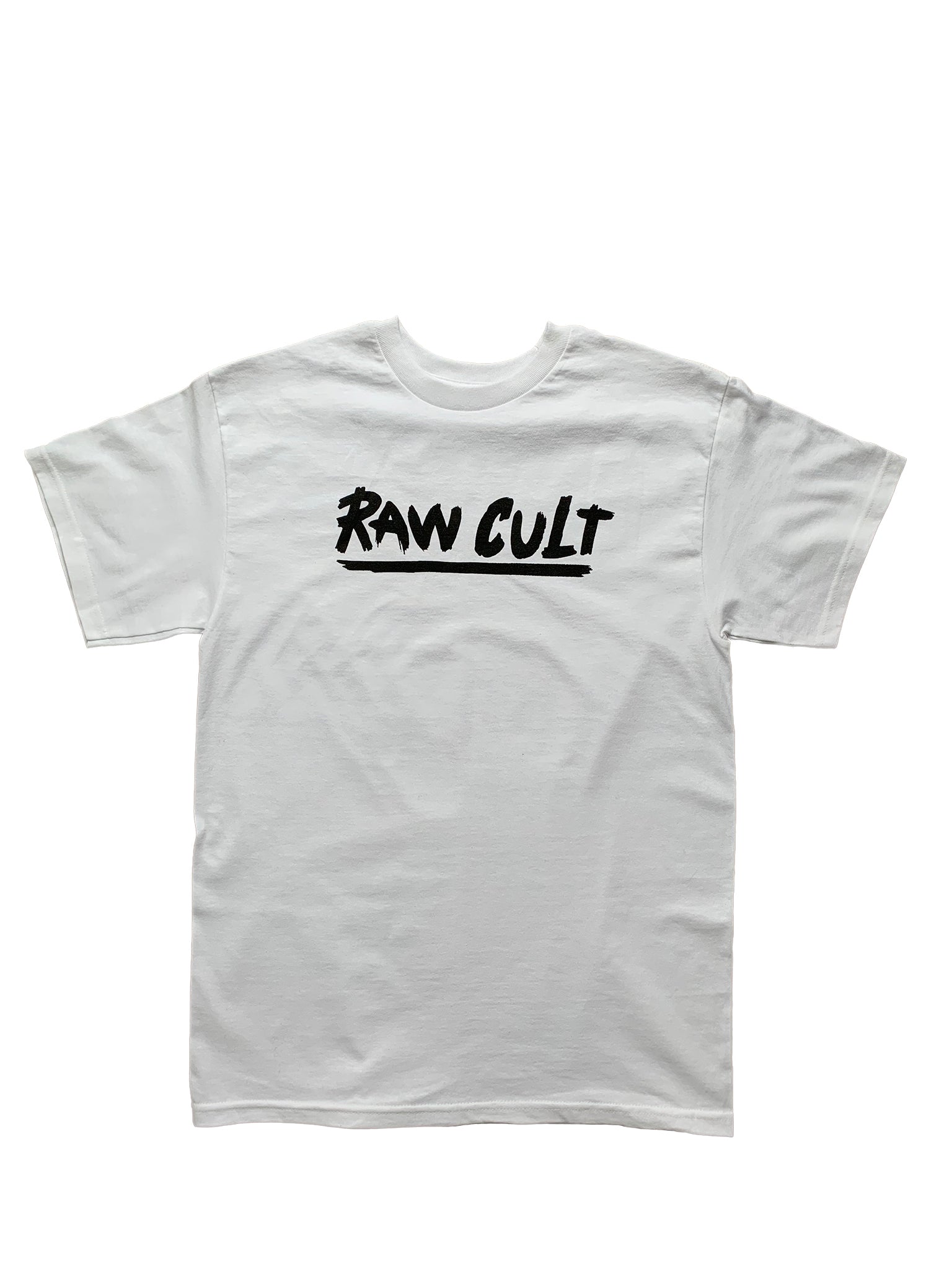 Black logo white t-shirt