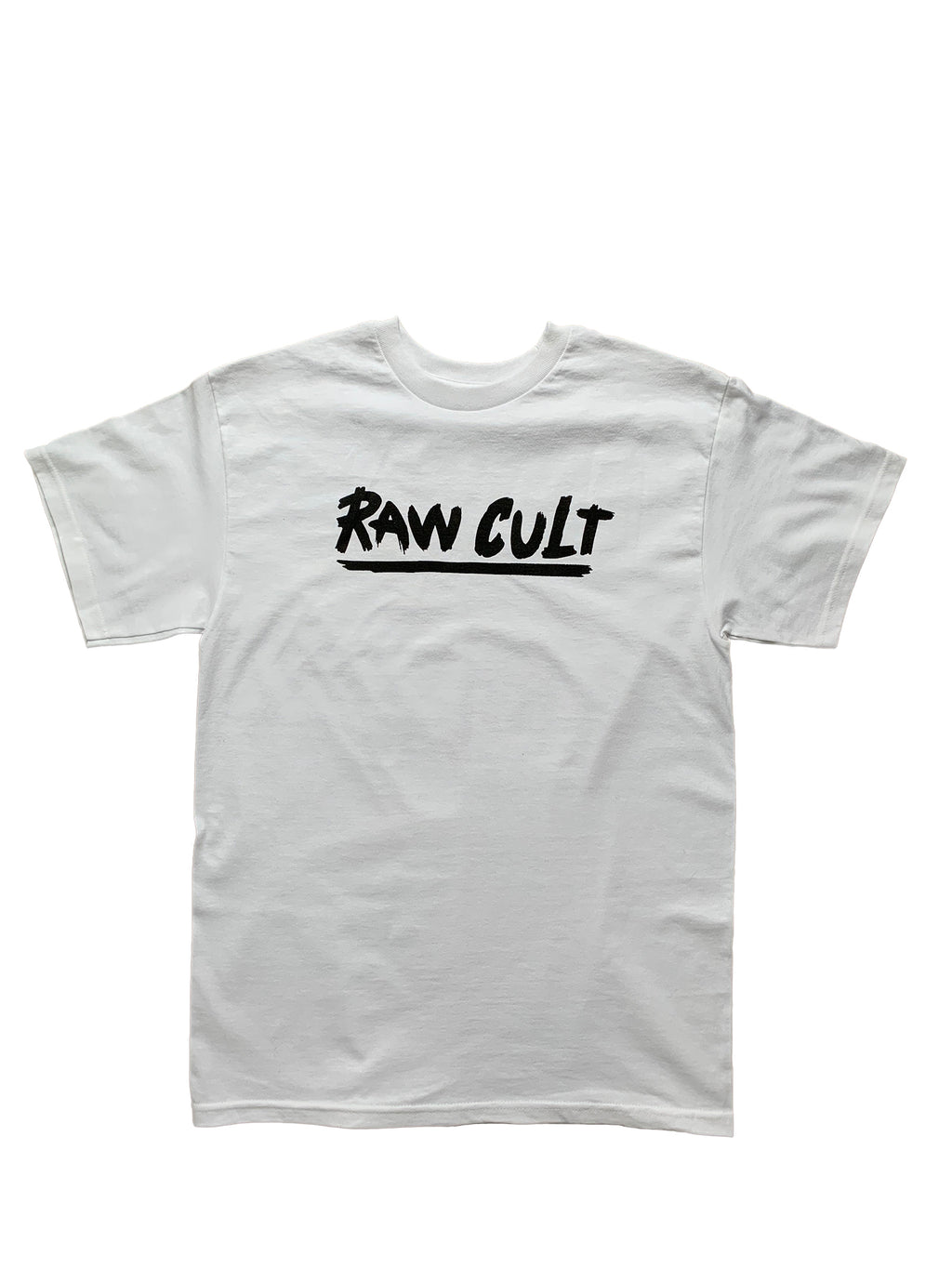 Black logo white t-shirt