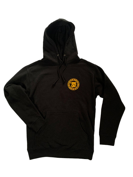RAW CULT | Sudadera con capucha con el logo "No seguir/DNF" (negra)