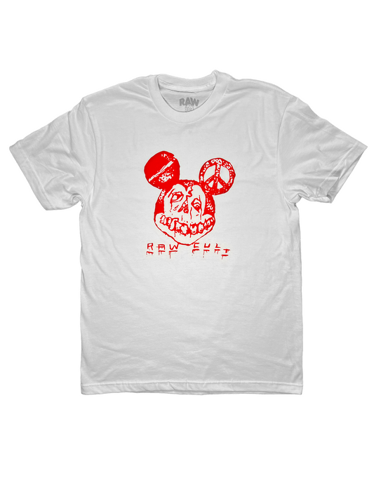 RAW CULT | Hell Rat T-Shirt - Red on White