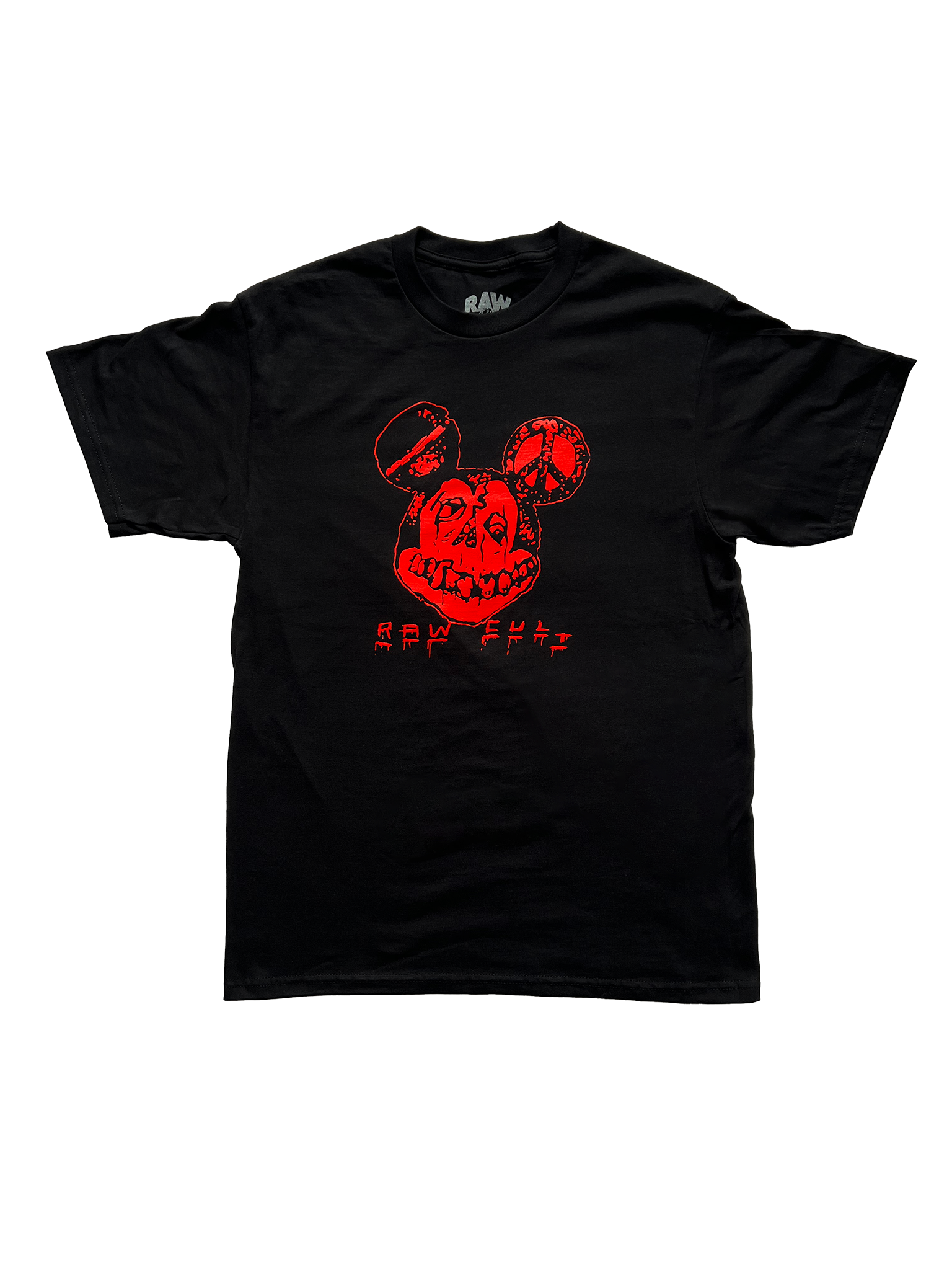 RAW CULT | Hell Rat T-Shirt - Red on Black