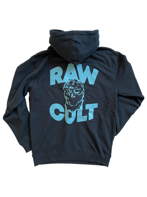 RAW CULT | Mask CULT Hoodie - Baby Blue on Slate Blue