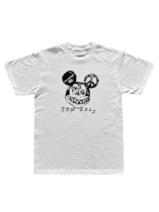 RAW CULT | Camiseta Hell Rat - Blanca 