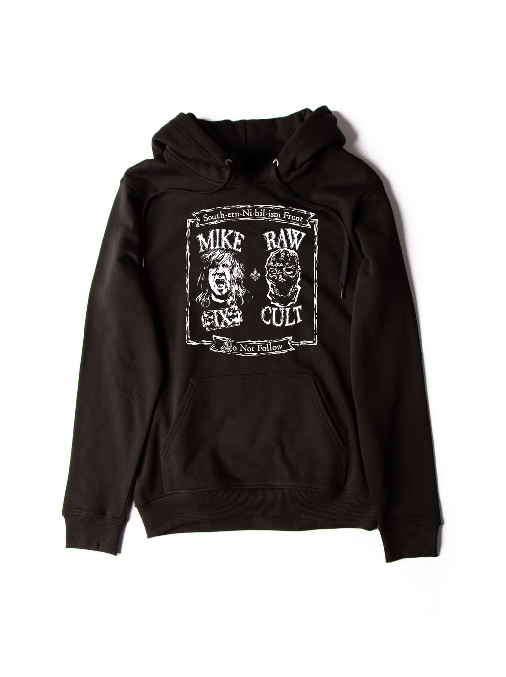 RAW CULT x MIKE IX | Southern Nihilism Front/Do Not Follow Hoodie (Black)