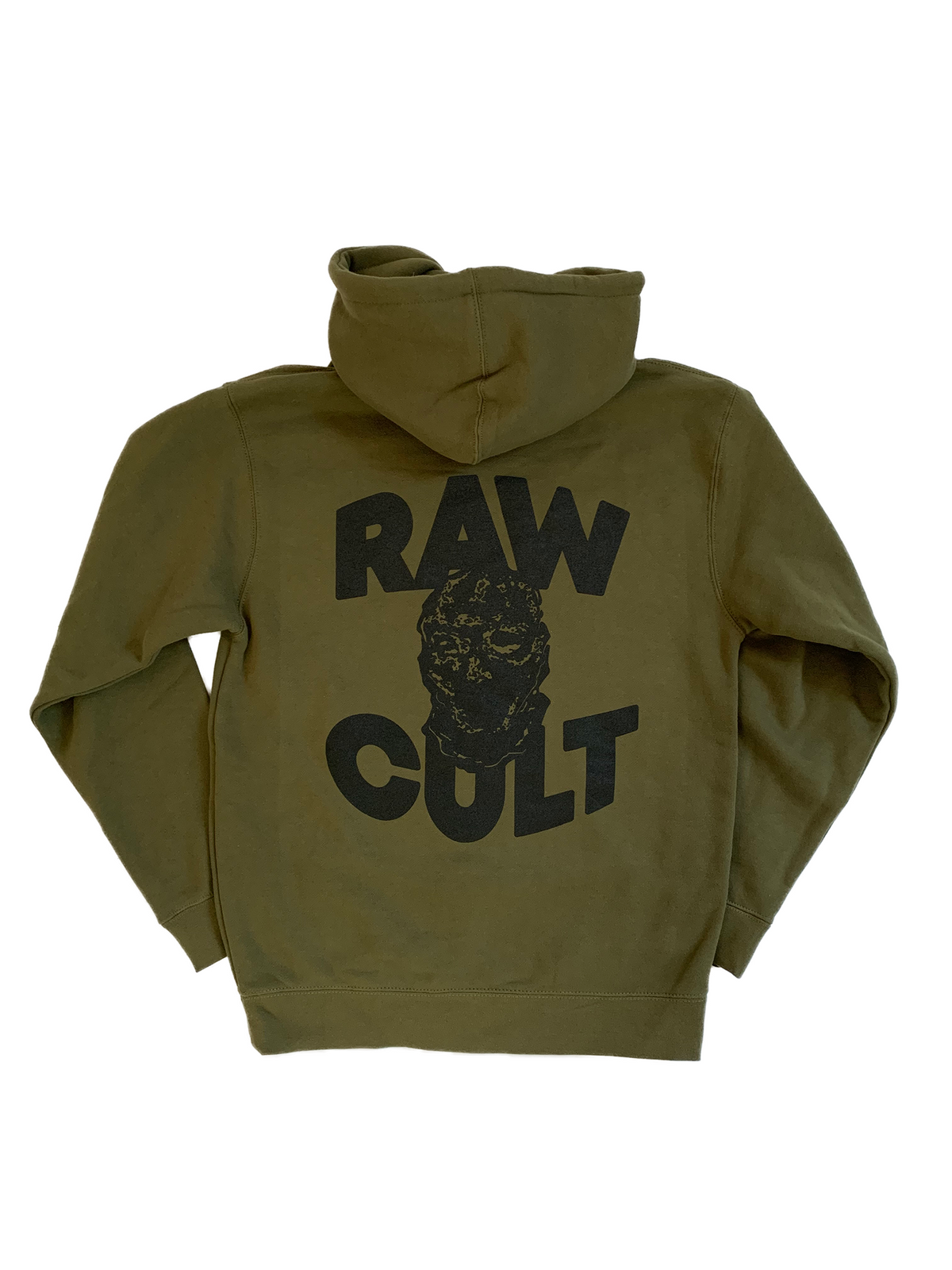 RAW CULT | Sweat à capuche Mask CULT - Vert militaire