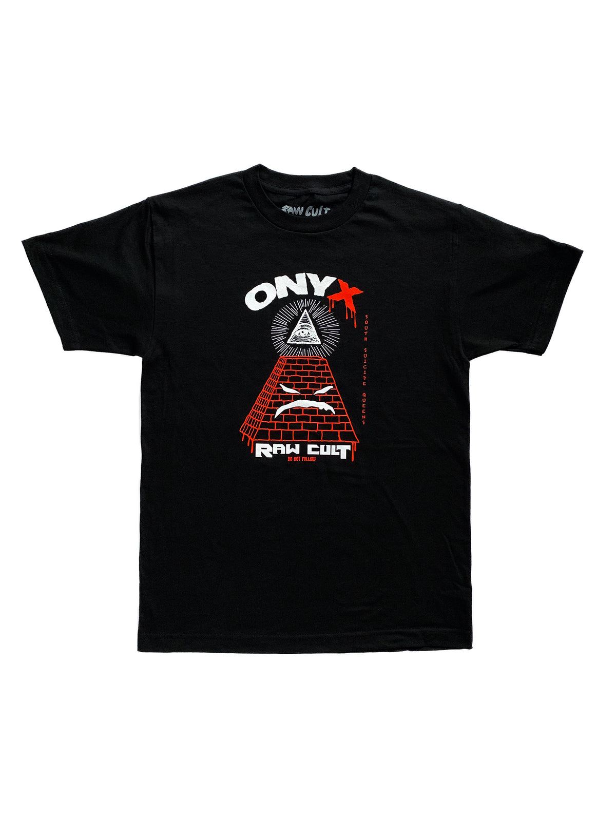 RAW CULT x ONYX - Camiseta South Suicide Queens/Do Not Follow (Negra)