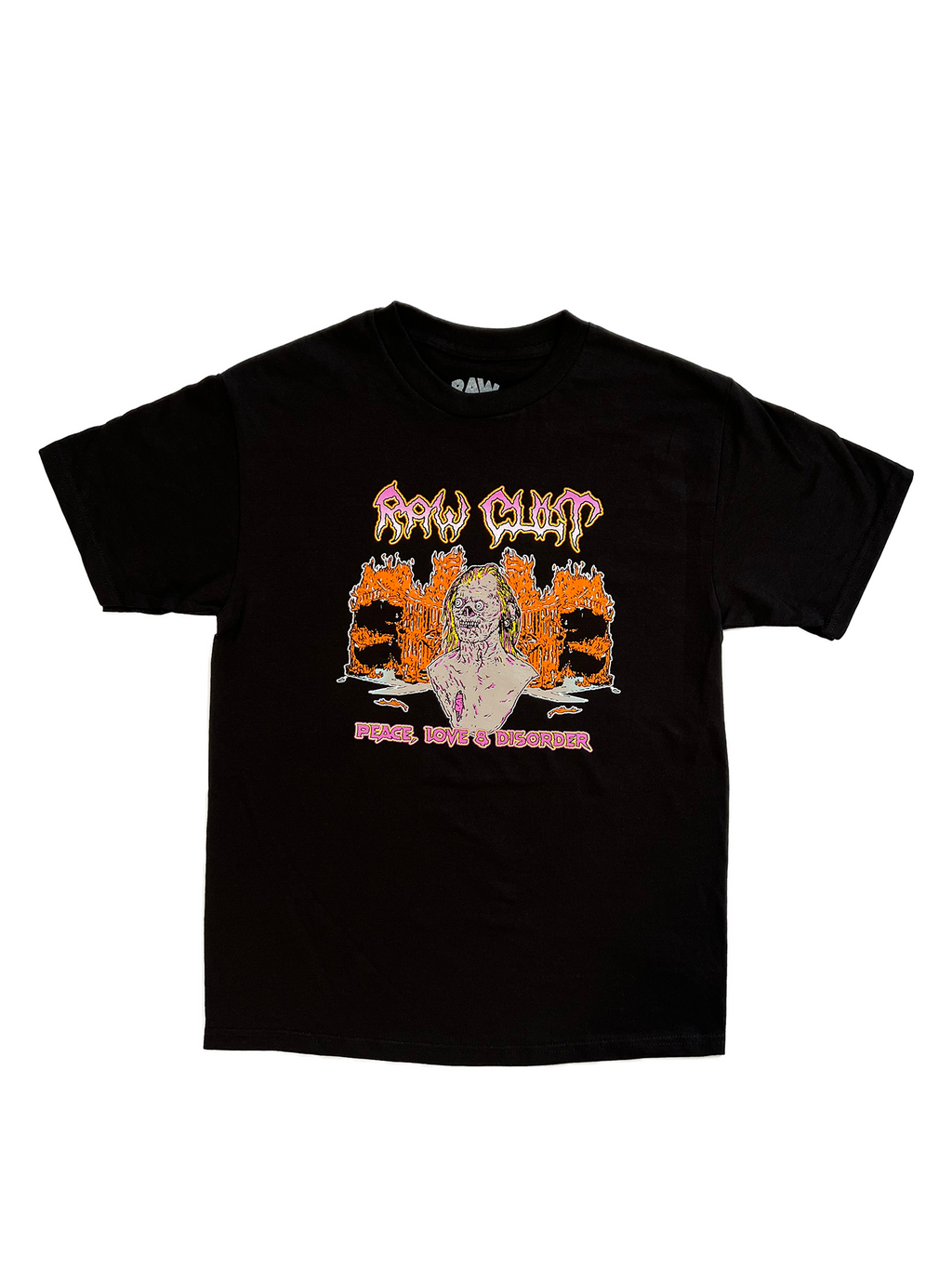RAW CULT | Peace, Love & Disorder T-Shirt - Black