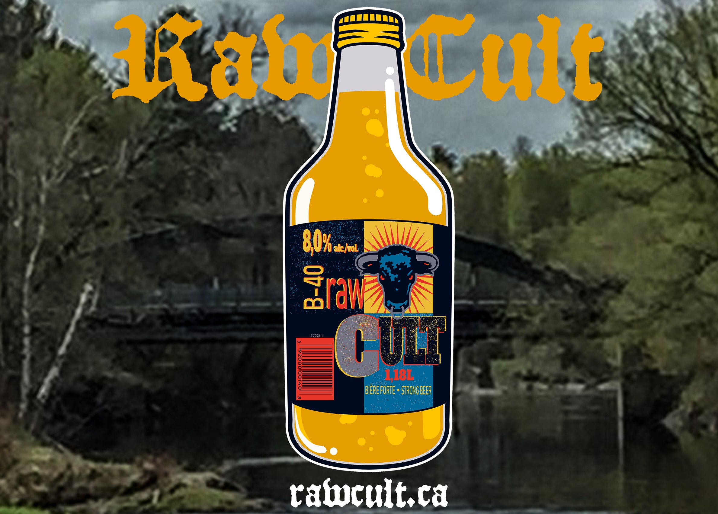 Camiseta RAW CULT B-40oz (negra)