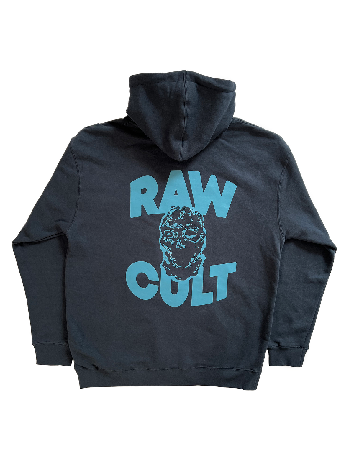 Sudadera con capucha RAW CULT | Mask CULT - Azul hielo sobre azul pizarra