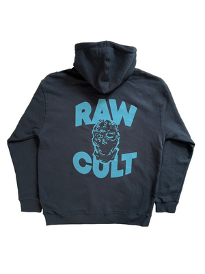 RAW CULT | Mask CULT Hoodie - Ice Blue on Slate Blue