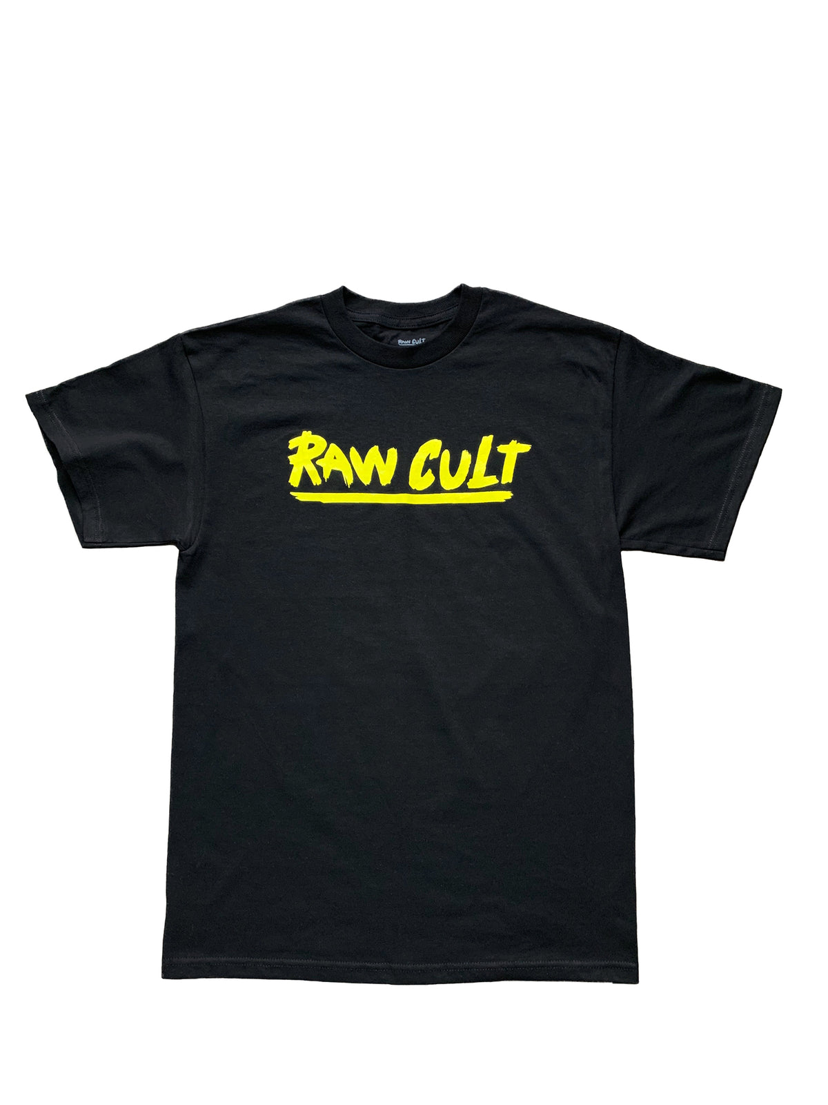 Yellow logo black t-shirt 