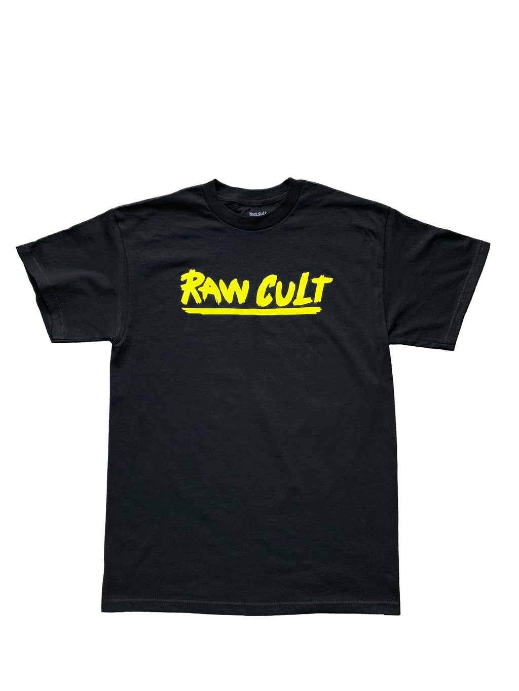 Yellow logo black t-shirt 